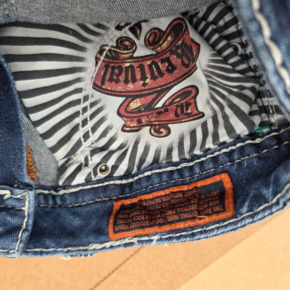 Rock Revival Yanka Jeans Women's 30 Bootcut Mid-Rise Stretch Flap Pocket Blue - Picture 8 of 10